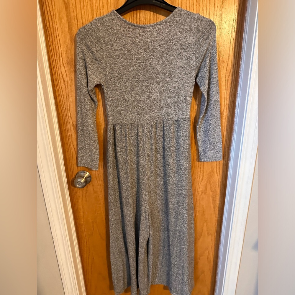 Anthropologie heathered gray knit comfort jumpsuit - Picture 9 of 9